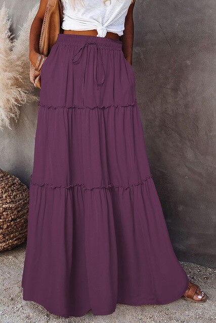 NATALIE - Bohemian Skirts with Elastic Waist